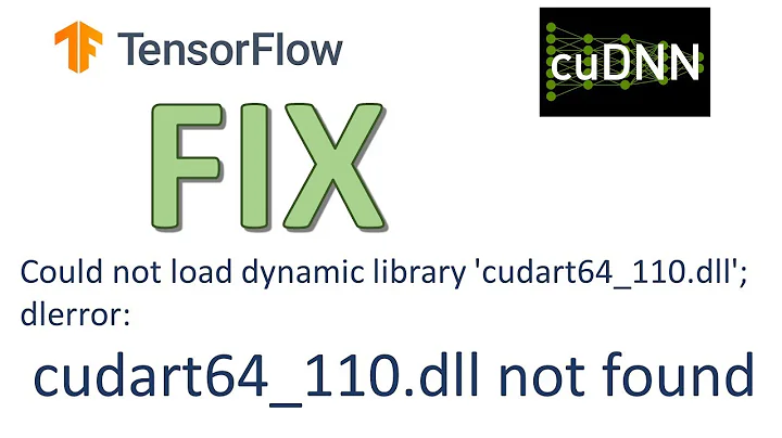 FIX cudart64_110.dll not found | Tensorflow object detection api error