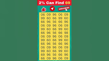 Can You Spot the Number 69 in Just 5 Seconds?