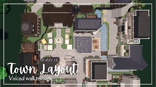 Bloxburg Town Layout Tutorial | Tour | Bloxburg Town Build