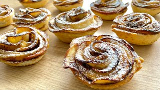 Apple roses 🌹 - a super easy and quick recipe! Delicious original pastries!