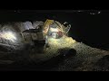 Nice and Smooth Work Beautiful Komatsu PC4000 Excavator Loading  Haul Truck Night Shift