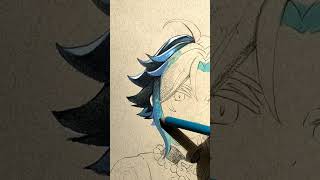 “How to Draw Xiao: Master the Art of Capturing His Fierce and Mysterious Aura” #drawingtutorial #原神