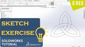 SolidWorks Sketch Tutorial (E015) │ Creative 2D Sketching, Offset & Trim – For Beginners