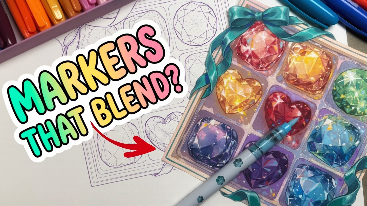 I Tested Acrylic Markers On Gemstone Coloring And The Result Blew My Mind!
