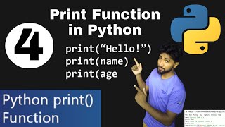 Lec - 4 |Print Function in Python | Use Print Function in Python | How to use print fun in python |