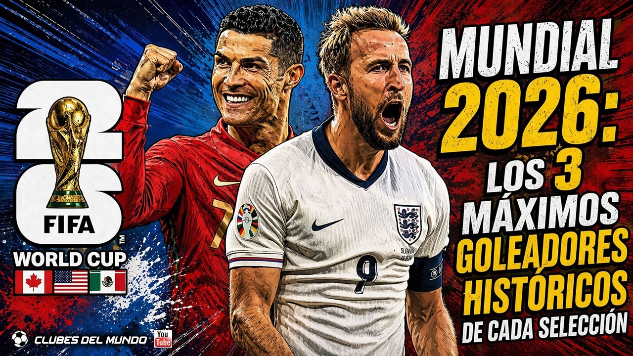 MUNDIAL 2026 🌎 | TOP 3 Máximos Goleadores Históricos de Cada Selección ...