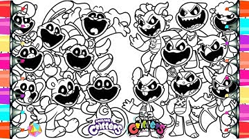 Nightmare Critters vs Smiling Critters / Poppy Playtime Chapter 4 Coloring Pages / NCS Music