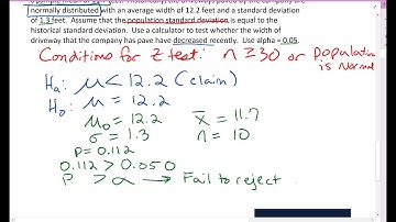 Hypothesis Testing Mean (Pop Standard Deviation Known) in Calculator