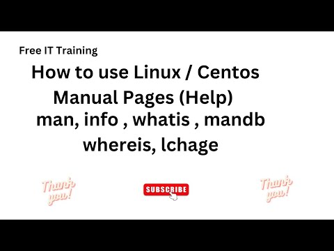 Lecture 3 :. How to Redhat Linux / Centos man / man / mandb manual pages (help)