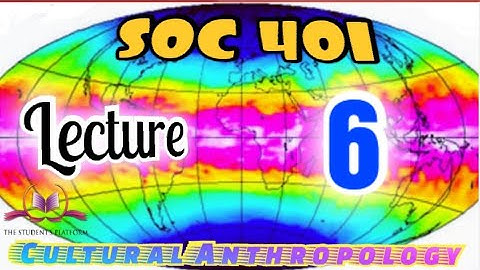 SOC 401 || Lecture 6 || Anthropology || Short VU Lectures