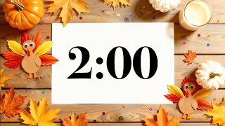 Famous 2 Minute Thanksgiving Focus Timer 🍁 Fall November Classroom, Pumpkins, Turkeys & Fun Acoustic Music Wealth