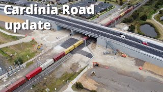 Cardinia Road level crossing is gone, drone update.
