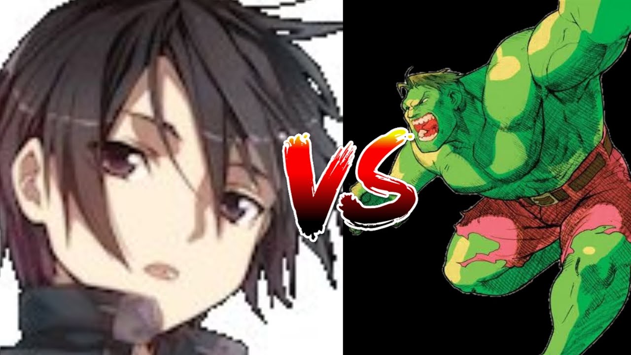Hulk (by Acey-Kong) vs Kirito (by sennou room) en mugen chars (pedido)