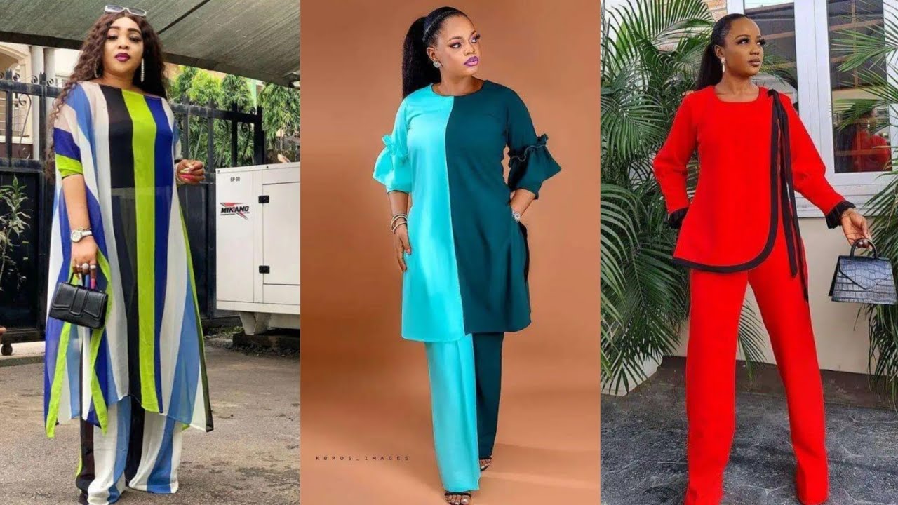 20 latest top and trouser material style for ladies to try out