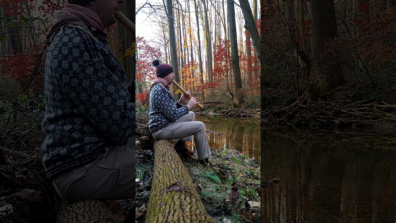 shakuhachi by the stream