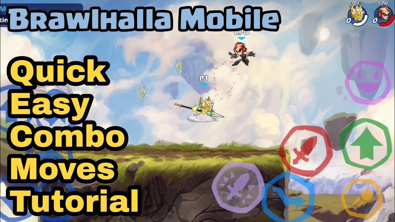 Very Easy Combo Moves for Brawlhalla Mobile Tutorial #brawlhallatutorial  #brawlhallamobiletutorial 