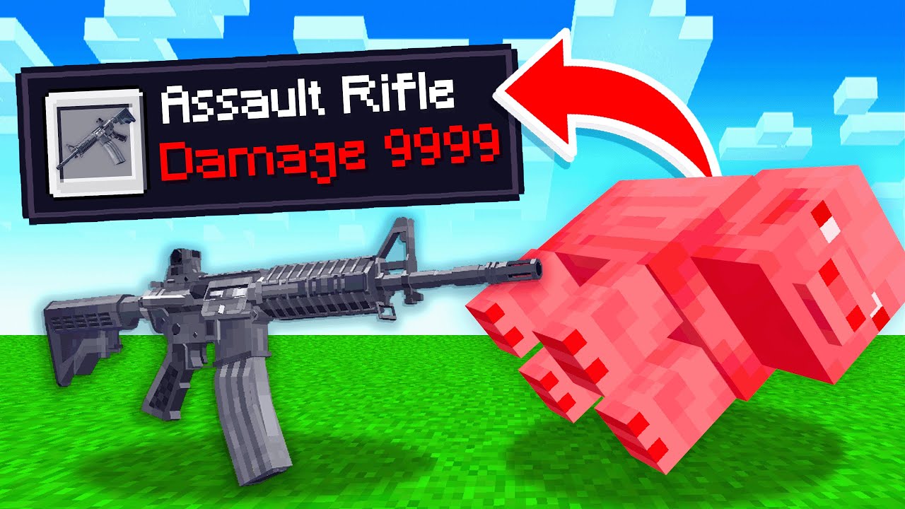 Minecraft But Mobs Drop Random Weapons