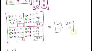 Test A (1) Matrix Operations