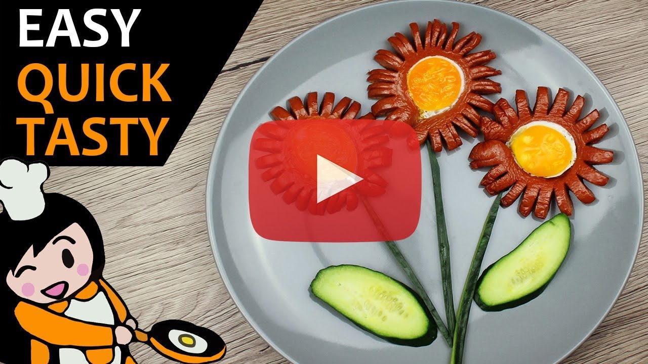 Sausage Flower Recipe Egg Flower Sausage Food Hack Breakfast ideas for kids Recipe