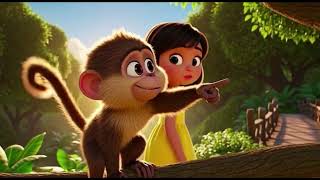 The Brave Girl & Clever Monkey 🐒👧 | Panchatantra Story | 3D Animated Kids Story screenshot 4