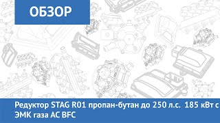 Редуктор STAG R01 пропан-бутан до 250 л.с.  185 кВт с ЭМК газа AC BFC
