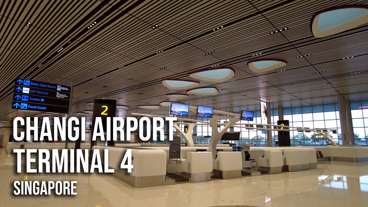 4K】Now Open! Changi Airport Terminal 4, Singapore, Cinematic Virtual Tour