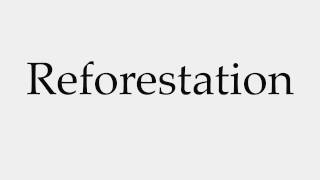 How to Pronounce Reforestation