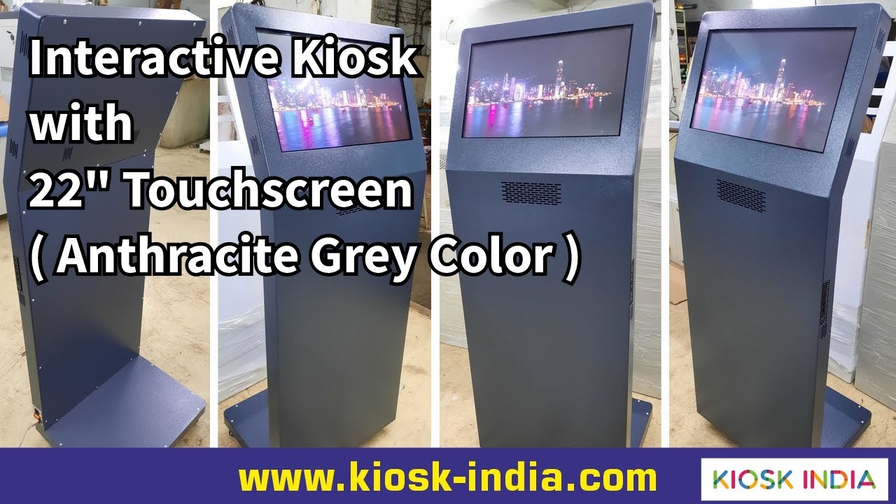 Product Demo: Interactive Kiosk with 22" Multi Touch Screen ( Anthracite Grey Color )