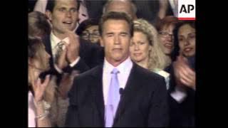 Arnold Schwarzenegger election victory speech