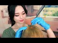 Asmr healing oxygen scalp treatment