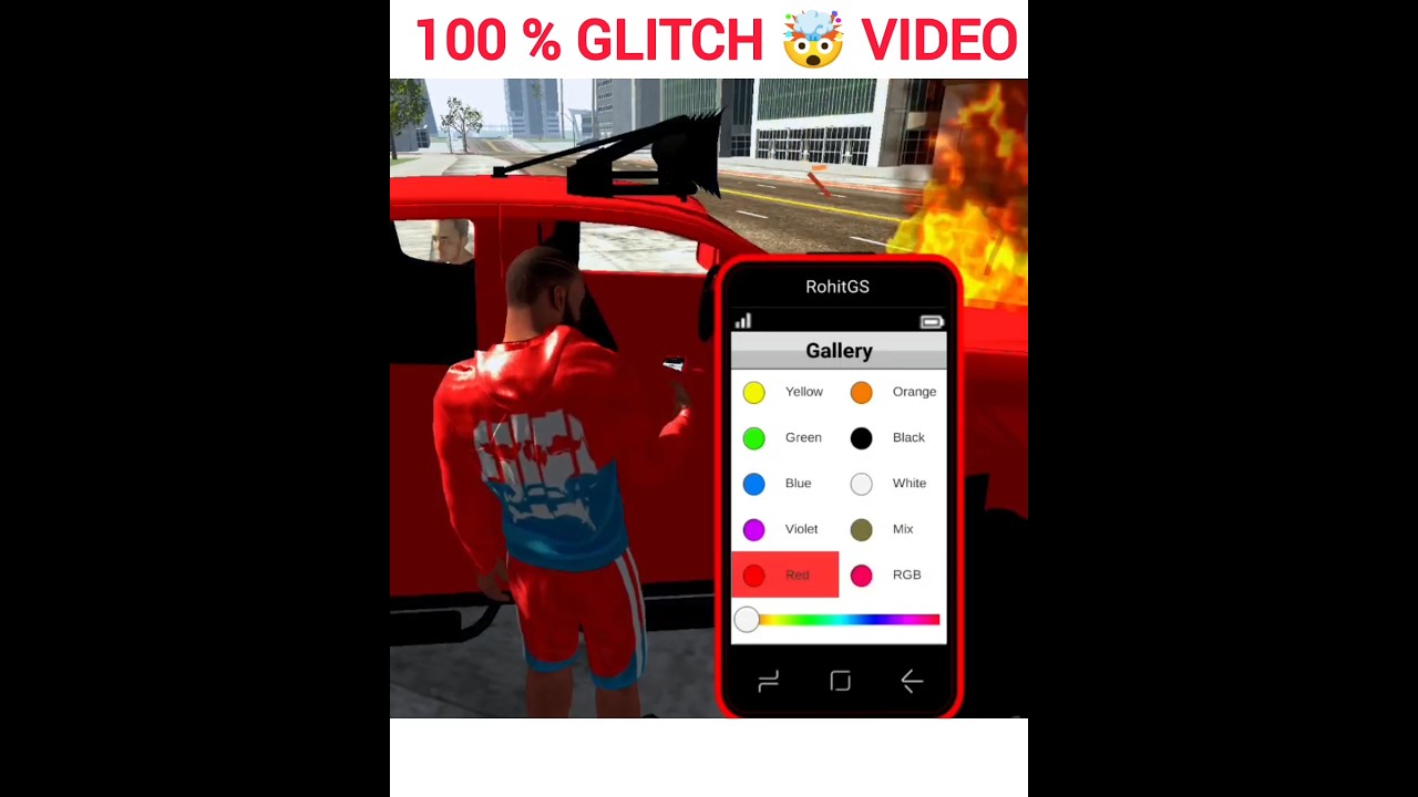 Indian Bikes Driving 3D 100 % Car 🚗 Glitch 🤯  Colour change glitch video 