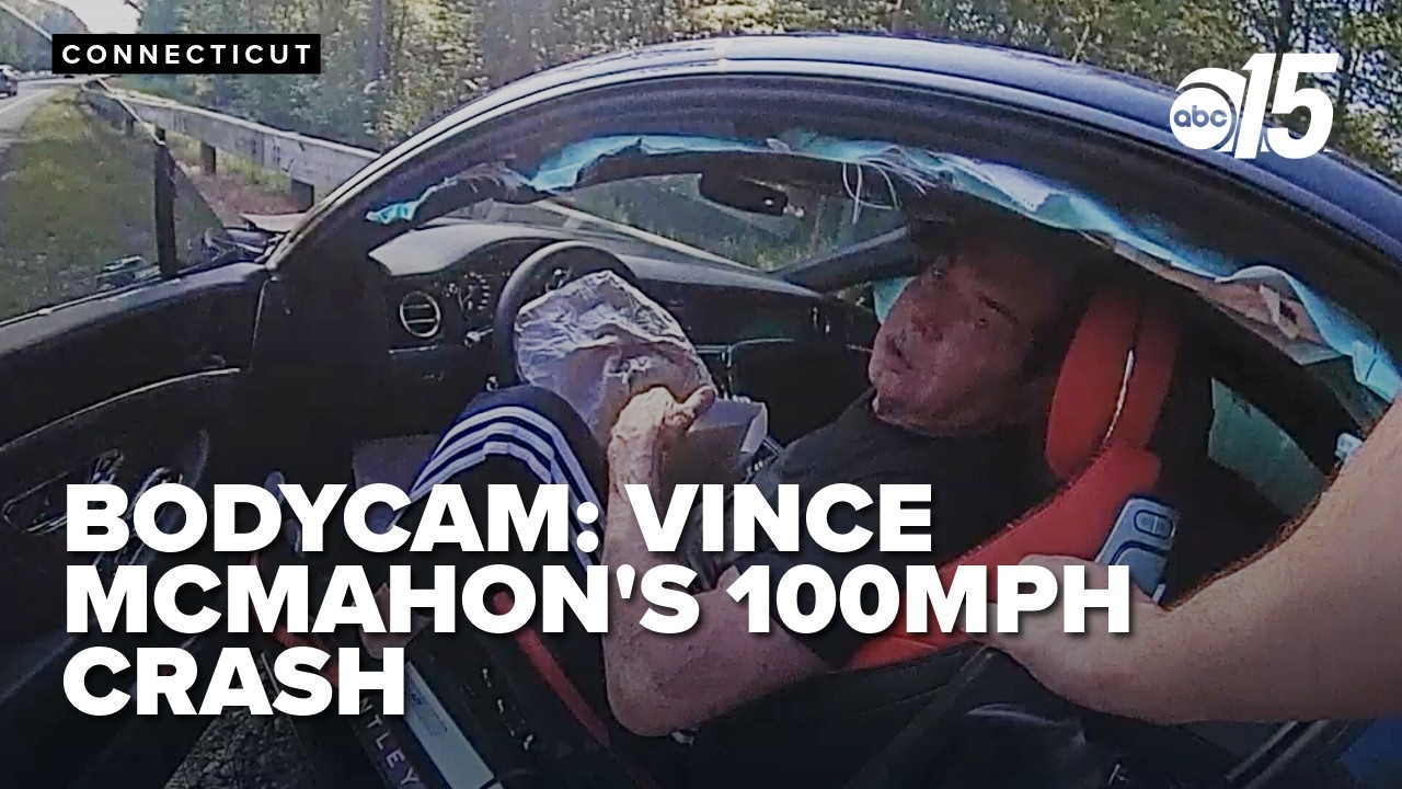 Bodycam video of Vince McMahon's 100 MPH car crash released