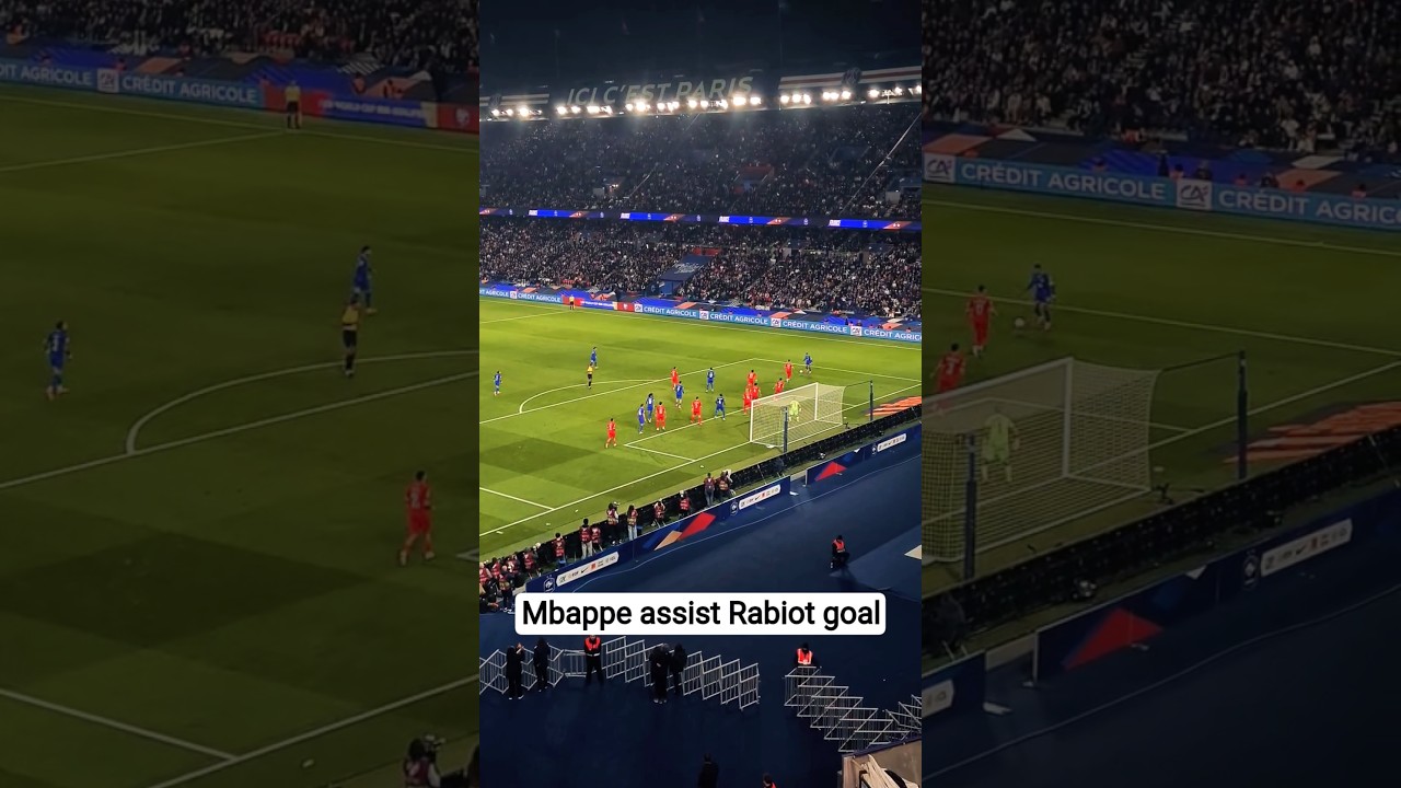 Adrien Rabiot goal Mbappe assist France vs Azerbaijan 