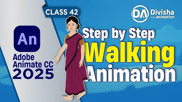 Adobe Animate CC 2025 | Walking Animation Tutorial | Step-by-Step (Female Character)