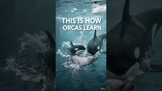 Orcas Literally Train Their Babies #shorts