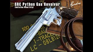 [示範] SRC Python Gas Revolver左輪手槍仿真木柄! 超美外觀有趣既玩法示範! #airsoft #revolver #左輪手槍 #サバイバルゲーム #사격 #страйкбол