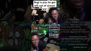 Regi is piss he got left out of stream war #shortvideo #foreverclips #reginald