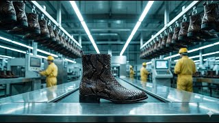Inside the Python Leather Boot Factory – (Full Process) How Luxury Boots Are Made