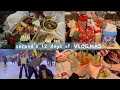 school christmas party, white elephant with coworkers, girls wine night, ice skating| vlogmas day 10