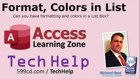 Can you have a List Box or Combo Box with Formatting and Colors in Microsoft Access?