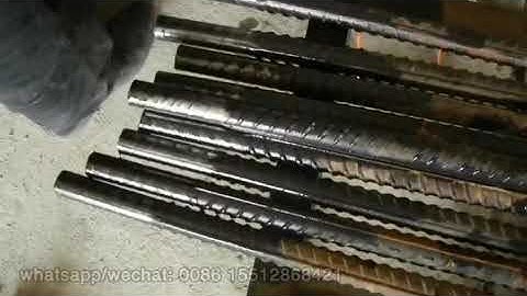Steel bar diameter reduce machine operate video