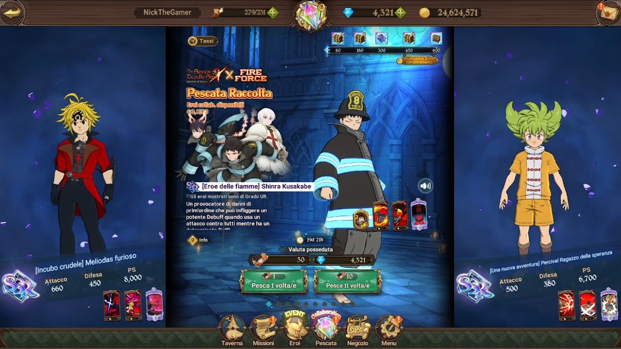 COLLABORAZIONE FIRE FORCE - Nanatsu No Taizai Grand Cross ITA