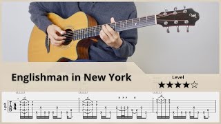 【TAB】Englishman in New York - Sting - FingerStyle Guitar ソロギター【タブ】