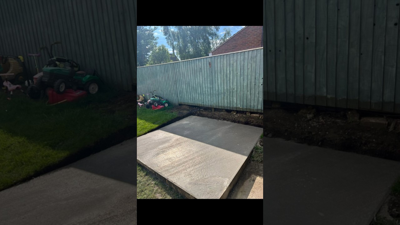 Concrete base! Quick concrete base done and dusted. 