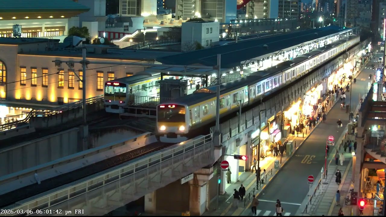 東京ライブカメラ 4K | 両国・相撲の街 | 伝統ある下町風景 | 2026-03-06