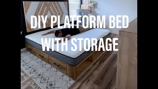 DIY Platform Bed With Storage