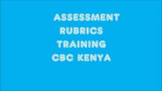 ASSESSMENT RUBRICS TRAINING