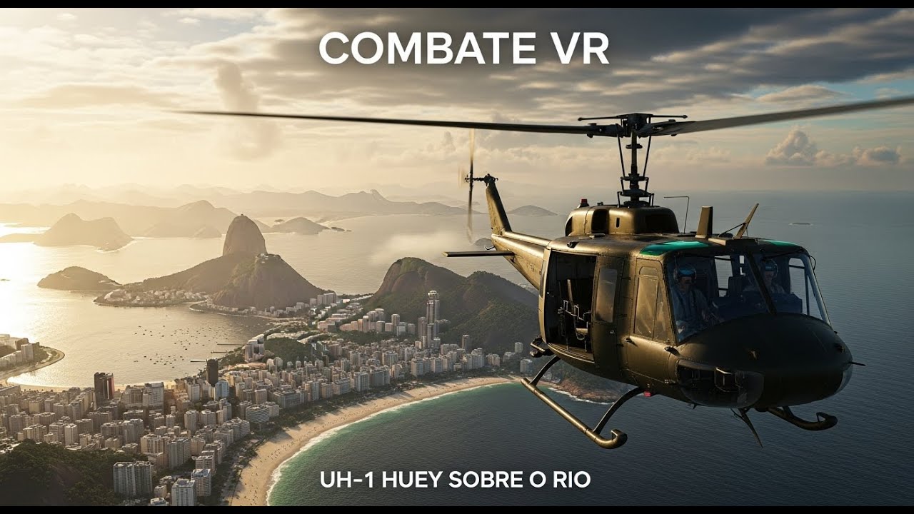 UH-1 Huey em Ação Sobre o Rio | MSFS 2024 VR – Combate VR
