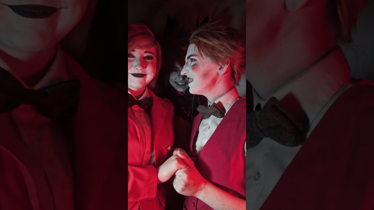 🥰Charlie Lucifer and... Alastor??!😱 Hazbin Hotel in real life #shorts