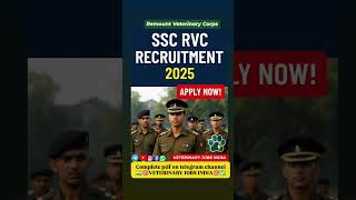 Ssc Remount Veterinary Corps Recruitment 2025 sscrvc rvc